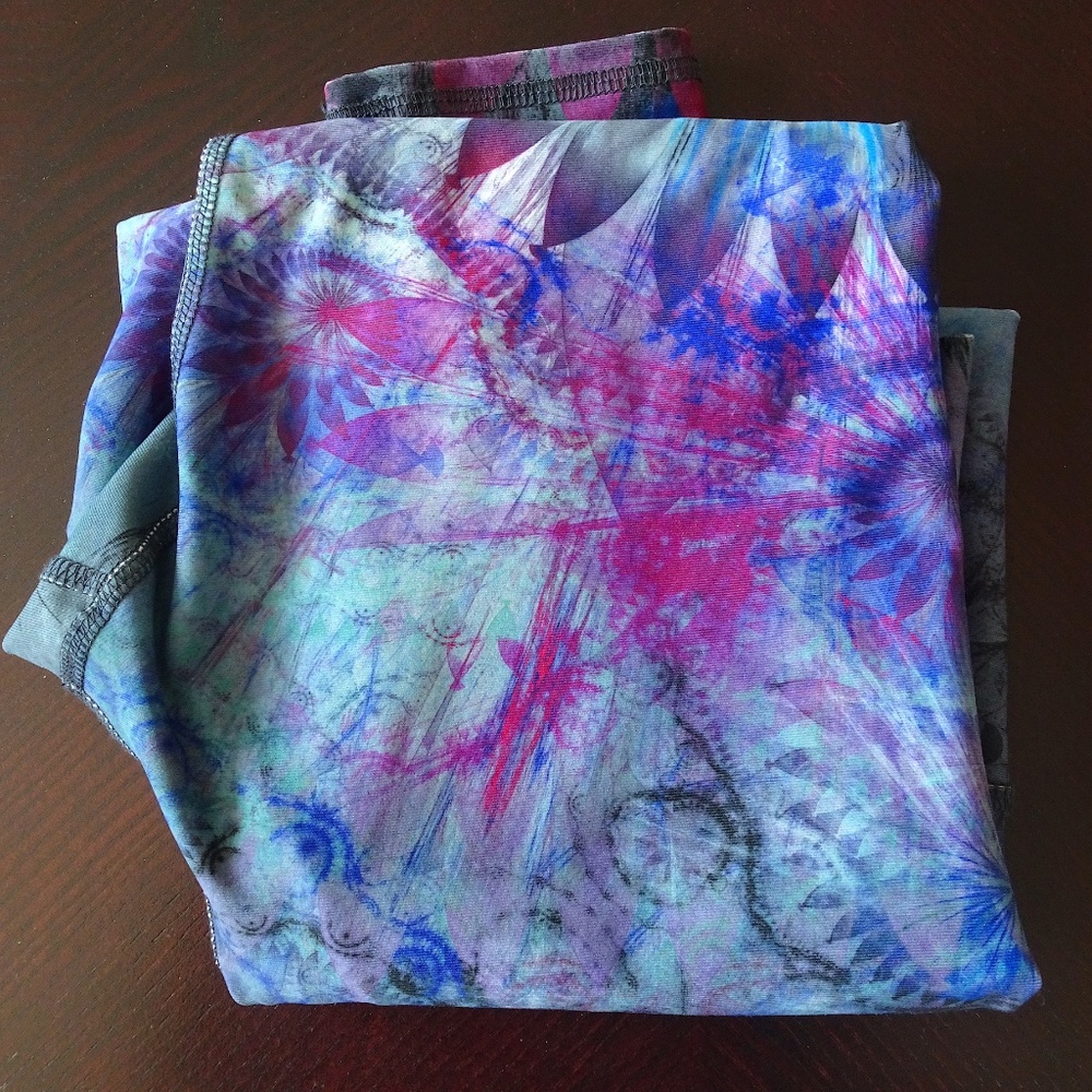 NWT Women's Evolution & Creation Athletic High-Waist Colorful Yoga Leggings - S - Picture 4 of 6